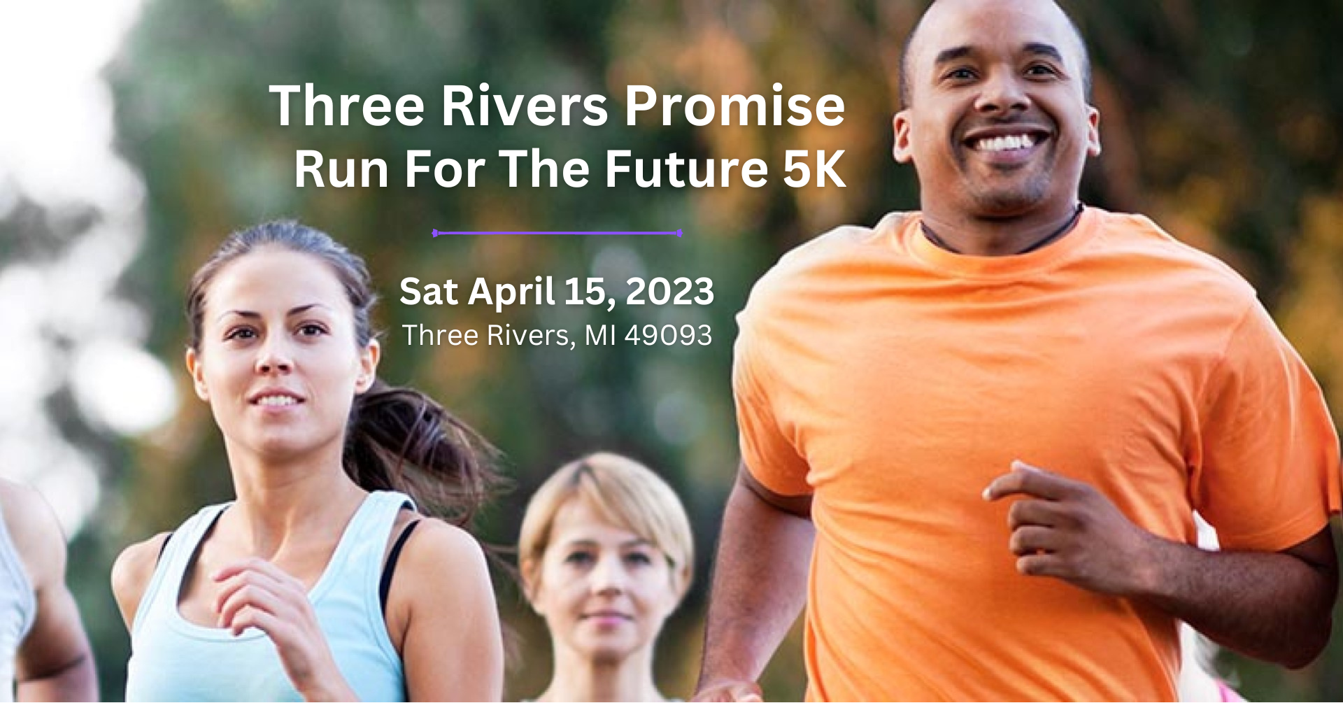 Three Rivers Promise Run For The Future 5K Race Banner