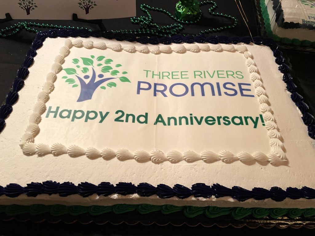 Cake celebrating the 2nd anniversary of the Three Rivers Promise