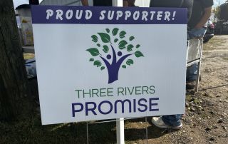 Three Rivers Promise proud supporter sign